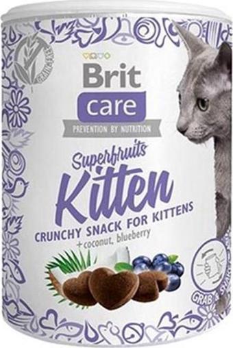 Brit Care Superfruits Hindistan Cevizli ve Yaban Mersinli Yavru Kıtır Kedi Ödül Maması 100gr