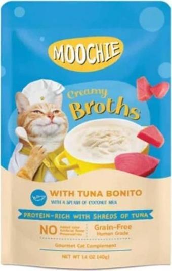 Moochie Parça Ton Balıklı Ve Midyeli Tahılsız Kedi Çorbası 40gr