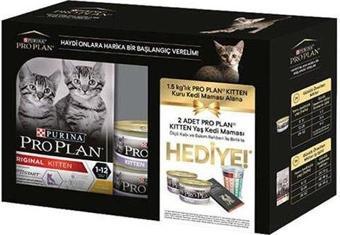 Pro Plan Yavru Kedi Başlangıç Seti (1,5 Kg Kuru Mama 2 Adet Yavru Kedi Konservesi Ölçü Kabı ve Bakım Rehberi )