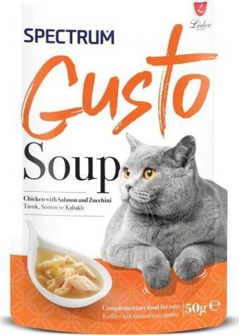 Spectrum Gusto Somon Balıklı, Tavuklu, Kabaklı Kedi Çorbası 50 Gr