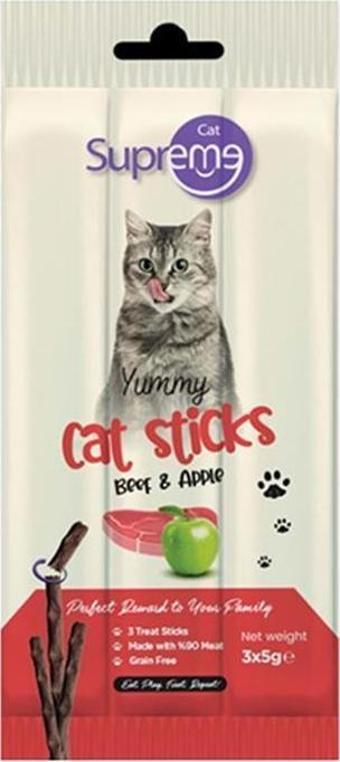 Supreme Cat Sticks Biftekli Elmalı Kedi Ödül 3*5 Gr