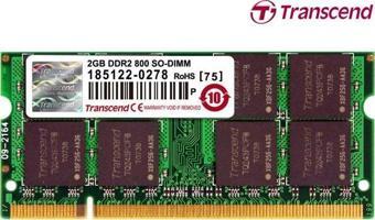 Transcend 2GB DDR2 800MHz CL6 Notebook Belleği