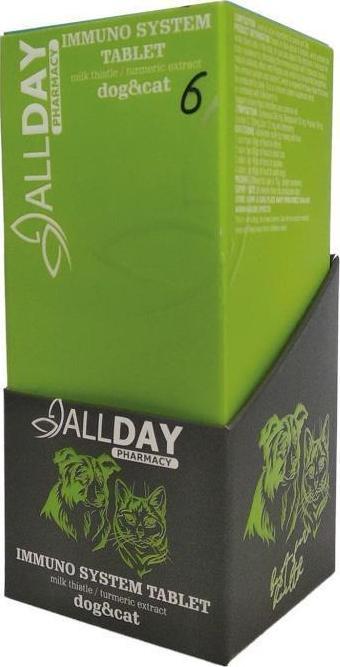 AllDay 6 Immune System Kedi Ve köpekler İçin Tablet 25 gr