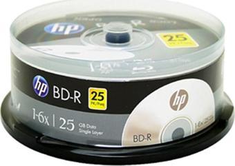 HP Blu-Ray Bd-R 6X 25Gb 25 Li Cake Box Printable