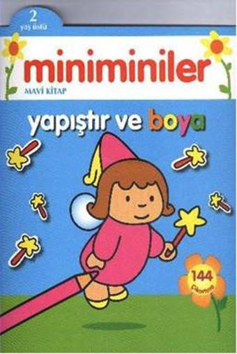 Miniminiler Mavi Kitap Yapıştır ve Boya - 2 Yaş Üstü - Parıltı Yayınları