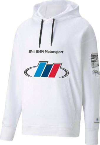 BMW Motorsport - Erkek Beyaz Sweatshirt