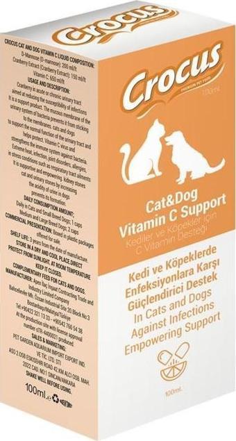 Crocus Kedi Köpek Vitamin C Destek 100ml