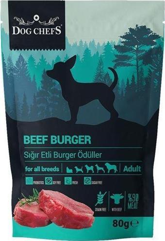 Dog Chefs Beef Burger 80 gr (Sığır Etli Köpek Ödülü)