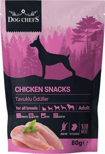 Dog Chefs Chicken Snacks 80 gr (Tavuk Etli Köpek Ödülü)