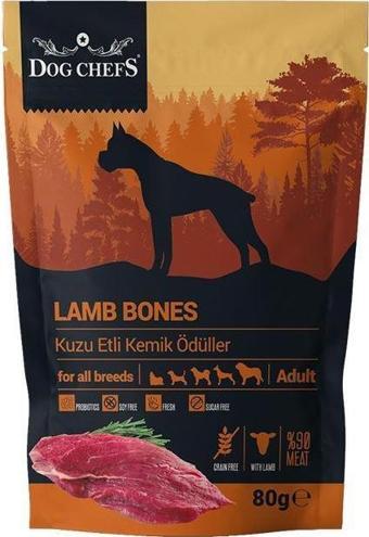 Dog Chefs Lamb Bones 80 gr (Kuzu Etli Köpek Ödülü)