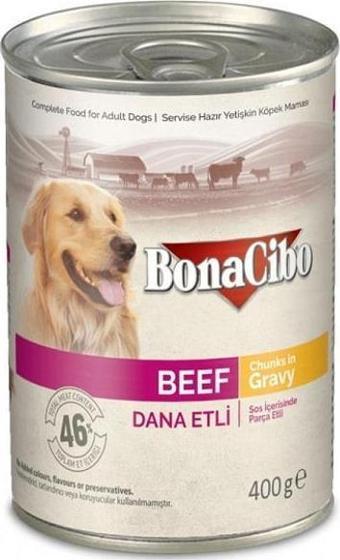 Bonacibo Soslu Dana Etli Yaş Yetişkin Köpek Maması 400 GR