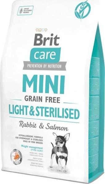 Brit Care Mini Light Sterillised Tavşanlı&Somonlu Tahılsız Köpek Maması 2 kg