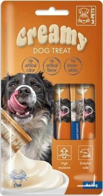 M-Pets Köpek Ödülü Creamy Yengeçli 4 x 15 Gr