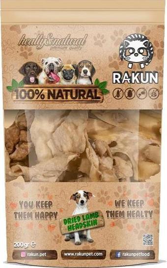 Rakun Kuzu Kelle Derisi Köpek Ödülü 200 Gr