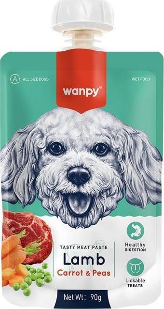 Wanpy Taze Kuzulu&Havuçlu Köpek Et Ezmesi 90 gr