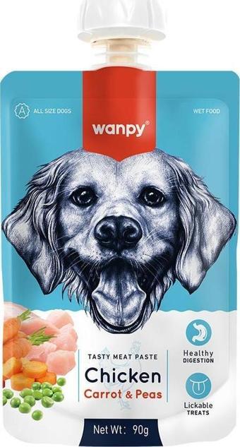 Wanpy Taze Tavuklu&Havuçlu Köpek Et Ezmesi 90 gr