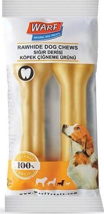 Warf Sığır Derisi Köpek Naturel Ödül Kemiği 100 Gr 12,5 cm (2li Paket)