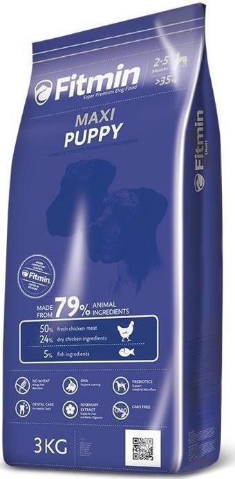 Fitmin Maxi Puppy %50 Taze Tavuk Etli Büyük Irk Yavru Köpek Maması 3 Kg