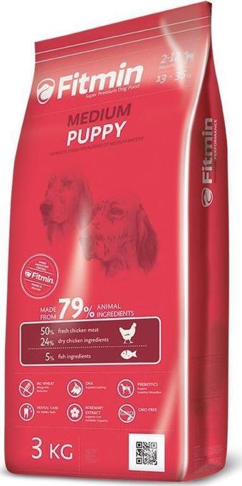 Fitmin Medium Puppy %50 Taze Tavuk Etli Orta Irk Yavru Köpek Maması 3 Kg