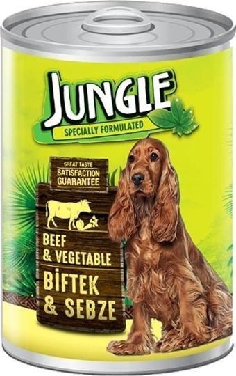 Jungle Biftekli-Sebzeli Köpek Konserve 415 gr