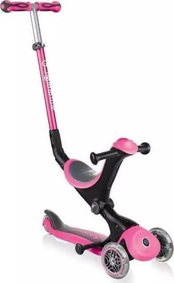 Globber Go Up Deluxe 3 Tekerlekli Katlanabilir 3’ü 1 Arada Pembe Scooter