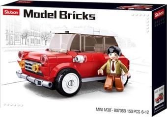 Sluban Model Bricks Kırmızı Retro Araba