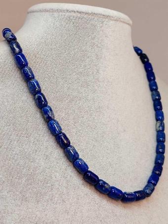 Lapis Taşı 6*8,5mm Kolye (Sabit Klipsli)