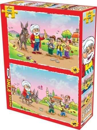 Laço Kids Nasreddin Hoca 2 si 1 Arada Puzzle 12-24 Parça