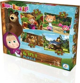 Maşa Ve Koca Ayı 4'lü Puzzle/yapboz (24+36+48+60 Parça )