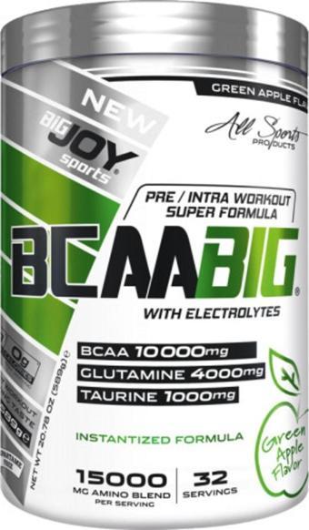 Bigjoy Sports Bcaabig Bcaa+glutamin Yeşil Elma Aroma 589g Bcaa+glutamine 10g Bcaa+4g Glutamin+1g Taurine Aminoasit