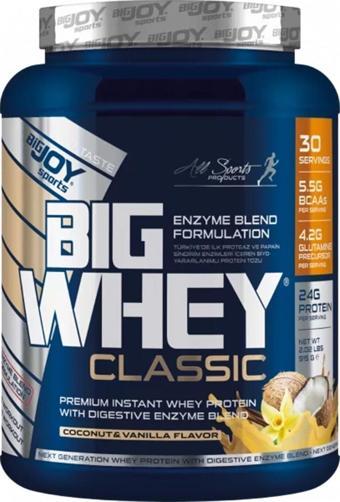 Bigjoy Sports Whey Protein BigWhey Classic Protein Tozu 915gr - Hindistan Cevizi - Vanilya Aromalı 30 Servis