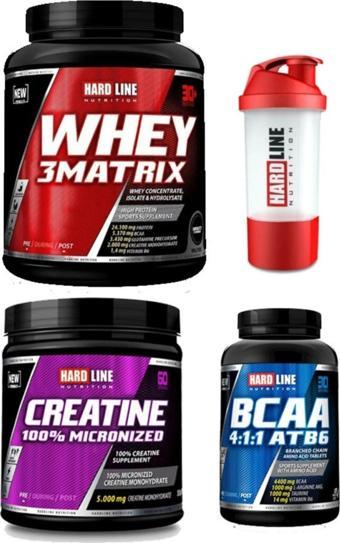 Hardline Whey 3matrix 908 G - Çikolata Bcaa 4:1:1 120 Tablet Kreatin %100 Mikronize 300 G