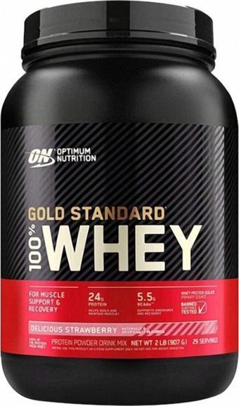 Optimum Nutrition Optimum Gold Standard Whey Protein Tozu 908 gr Çilek Aromalı