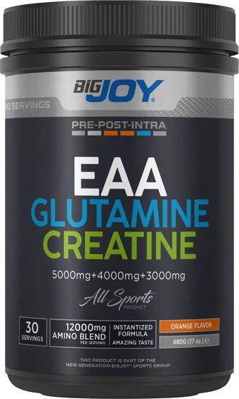 Bigjoy Sports EAA+Glutamin+Kreatin Portakal 480g-3gr Creatine+4gr Glutamine+5gr Essansiyel Amino Asitler