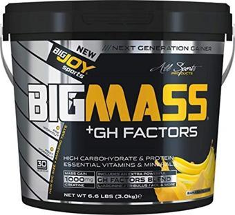 Bigjoy Vitamins Bigjoy Bigmass Gh Factor Karbonhidrat Tozu - Muz Aromalı 1 Paket(1 X 3000 gr)