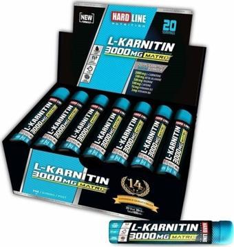 Hardline L-Karnitin Matrix 3000 Mgr 20 Ampul - Limon Aromalı