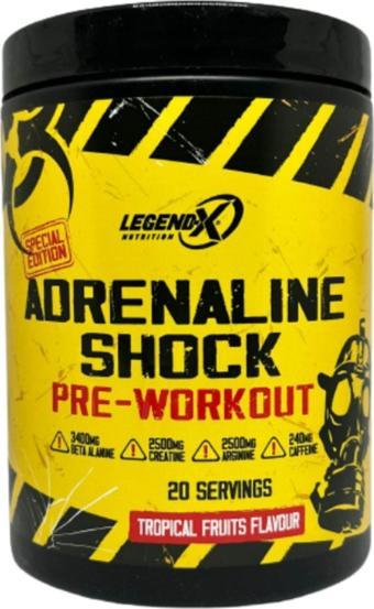 LEGEND-X NUTRITION Adrenaline Shock Preworkout 20 Servis 300 gr Tropikal Aromalı