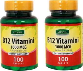 Vitapol Vitamin B12 2 Adet 100 Tablet B12 Vitamini 