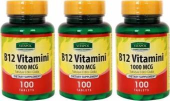 Vitapol Vitamin B12 3x100 Tablet B12 Vitamini 