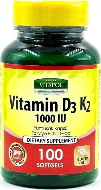 Vitapol Vitamin D3 K2 100 Yumuşak Kapsül