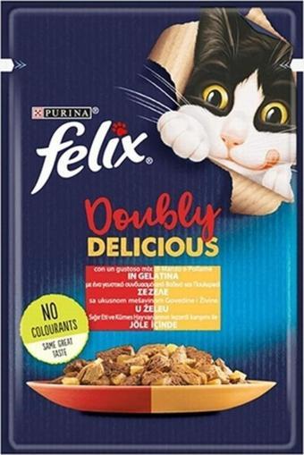 Felix Sığır Etli & Tavuklu Yetişkin Kedi Konservesi 26 Adet 85 gr