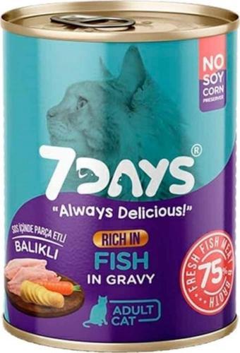 7DAYS 7 Days Balıklı Yetişkin Kedi Konserve 415 Gr