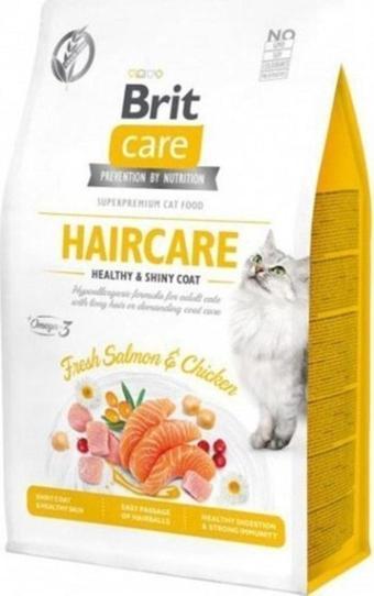 Brit Care Tahılsız Hair Care Healthy & Shiny Coat Tavuklu Ve Somonlu Kedi Maması 400gr
