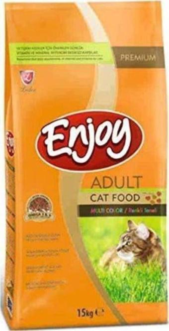 Enjoy Renkli Taneli Tavuklu 15 kg Yetişkin Kedi Maması