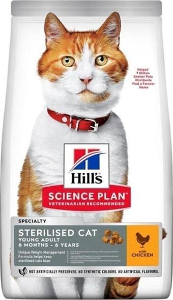 Hill's Science Plan Young Adult Sterilised Tavuklu Kısırlaştırılmış Kedi Maması 15 Kg