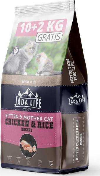 jadawa Jada Life Kitten&mother Cat Food With Chicken Tavuklu Anne Ve Yavru Kedi Maması 10+2 Kg