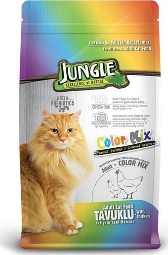 Jungle Colormix Tavuklu Kedi Maması 15 Kg