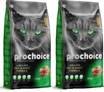 ProChoice Pro 36 Kuzu Ve Pirinçli Yetişkin Kedi Kuru Mama 2kgx2=4 Kg