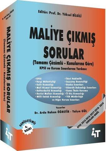 Maliye Çıkmış Sorular - Arda Hakan Öğretir - 4T  Yayınları