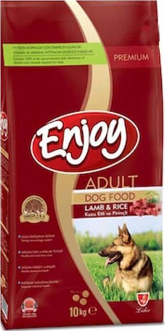 Enjoy Kuzu Etli ve Pirinçli Yetişkin Köpek Maması - 10 kg